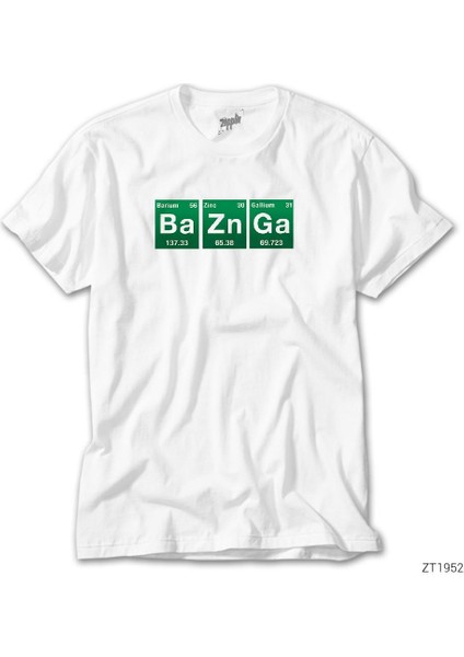 Bazinga Elements Beyaz Tişört