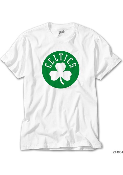 Boston Celtics Yonca Logo Beyaz Tişört
