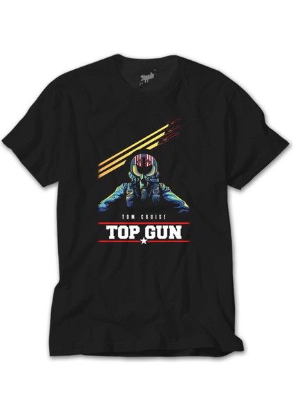 Top Gun Tom Cruise Siyah Tişört