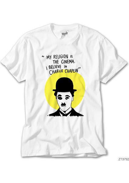 Charlie Chaplin Beyaz Tişört