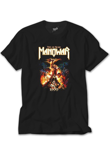 Manowar Hell On Earth Siyah Tişört