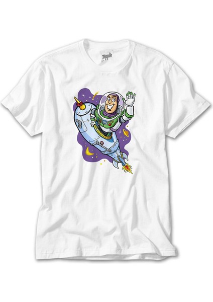 Buzz Lightyear Cartoon Beyaz Tişört