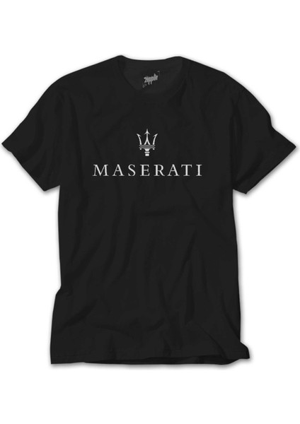 Maserati Logo Siyah Tişört