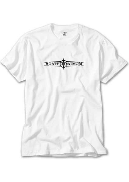 Agathodaimon Logo Beyaz Tişört