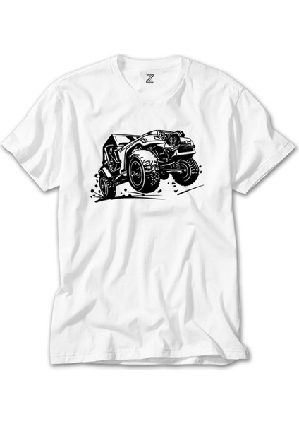 Jeep Off Road Beyaz Tişört