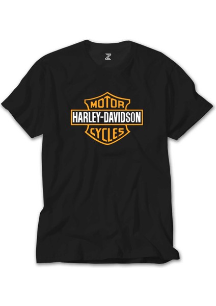 Harley Davidson Cycles Logo Siyah Tişört