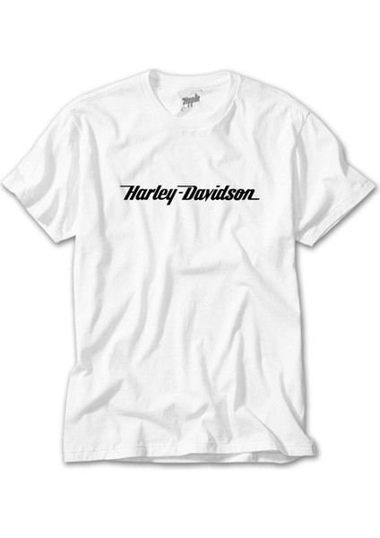 Harley Davidson Logo Type Beyaz Tişört