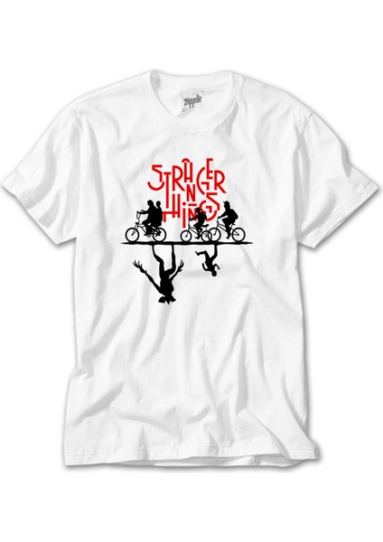 Stranger Things Shadow Beyaz Tişört