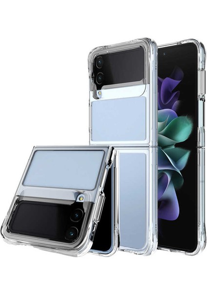Samsung Galaxy Z Flip 4 Ultra Ince Sert Kamera Çıkıntılı Şeffaf Vonn Kapak