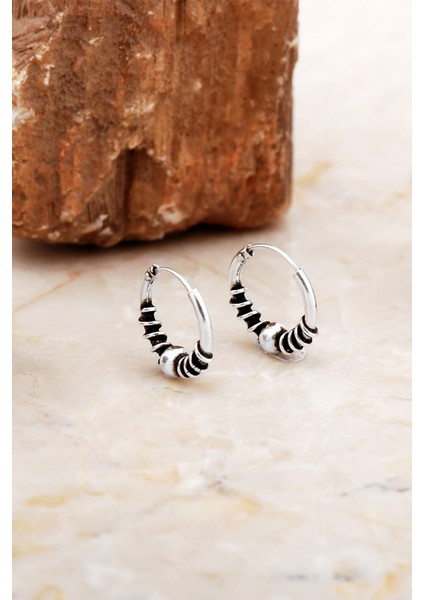 14 mm Toplu Elişi Gümüş Halka Küpe 7061 fiyatları