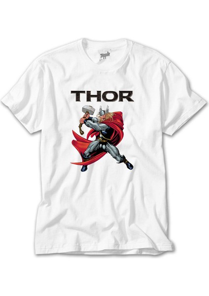 Thor Character Animation Beyaz Tişört