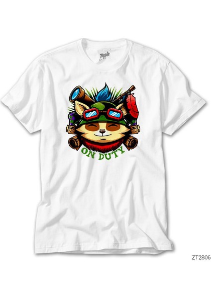 Lol Teemo On Duty Beyaz Tişört