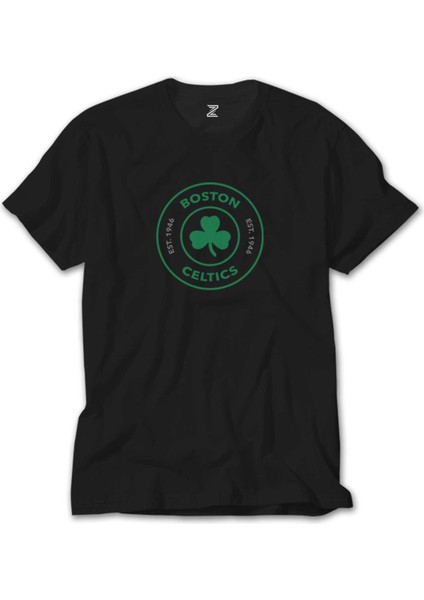 Boston Celtics Logo Siyah Tişört