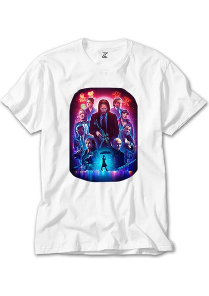 John Wick Poster Beyaz Tişört