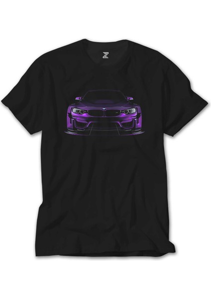 Bmw Violet Car Siyah Tişört