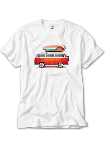 Volkswagen Karavan Holiday Beyaz Tişört