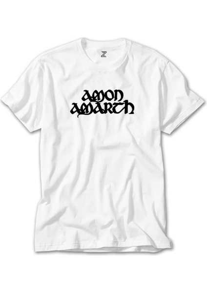 Amon Amarth Text Beyaz Tişört
