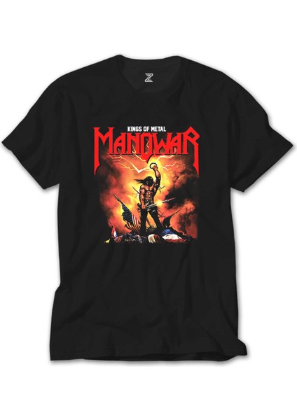 Manowar Kings Of Metal Siyah Tişört