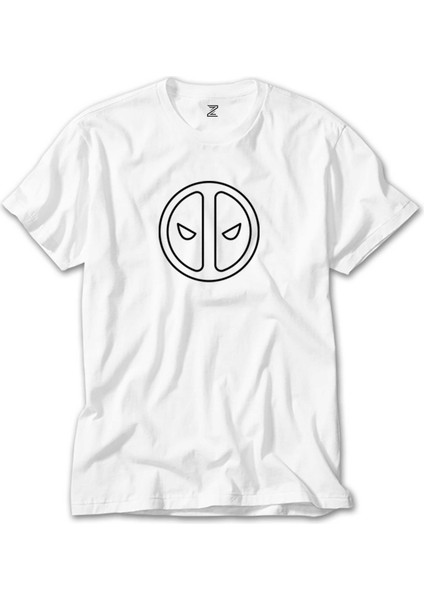 Deadpool Logo Beyaz T-Shirt