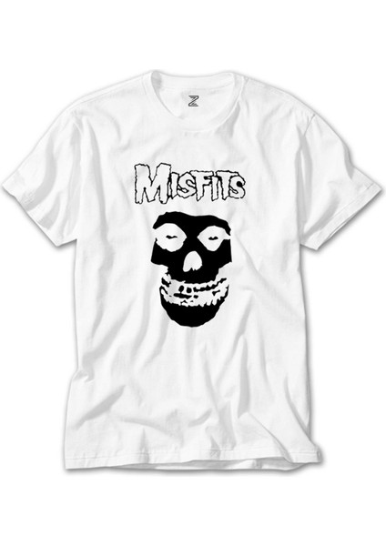 Misfits Skull Beyaz T-Shirt