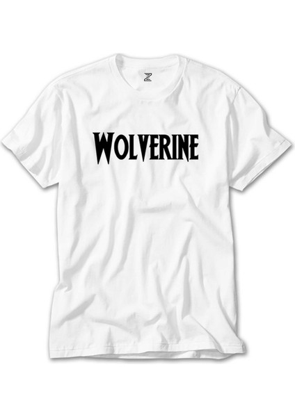 Wolverine Text Beyaz T-Shirt