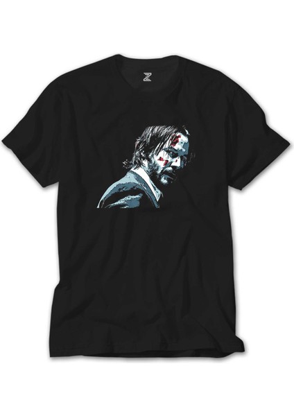 John Wick Face Siyah T-Shirt