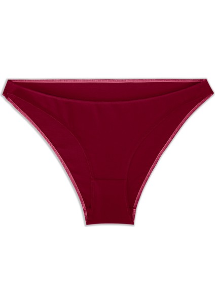 Yohannes Club  Kadın Pamuklu Basic Bikini Külot,5'li, Somon, Pembe, Bordo, Lacivert, Siyah