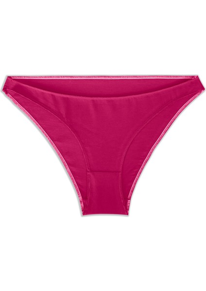 Yohannes Club  Kadın Pamuklu Basic Bikini Külot,3'lü, Pembe, Kırmızı, Bordo