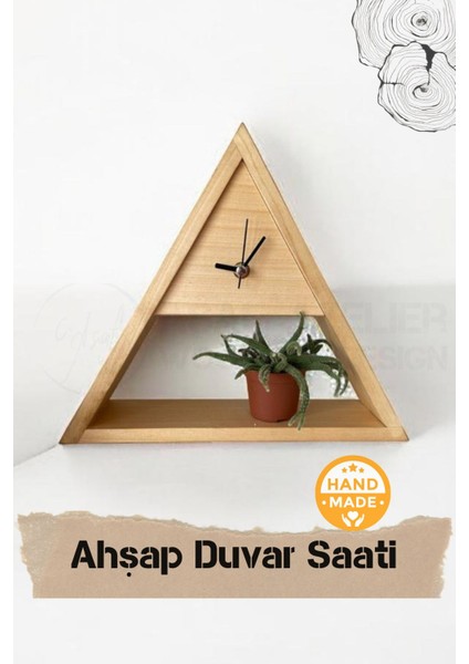 El Yapımı | Ihlamur Ağacı | Ahşap Duvar Saati & Masa Saati