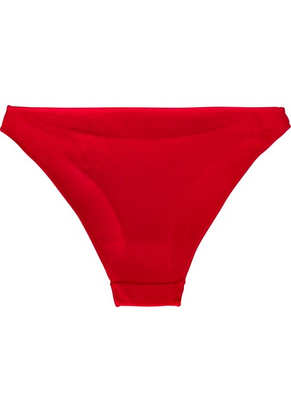 Yohannes Club  Kadın Pamuklu Basic Bikini Külot,3'lü, Pudra, Lila, Kırmızı