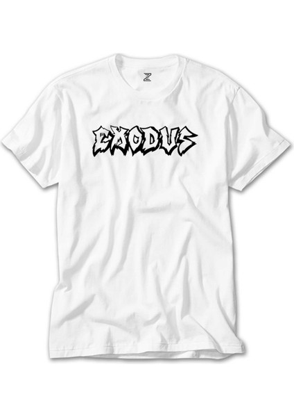 Exodus Text Beyaz Tişört