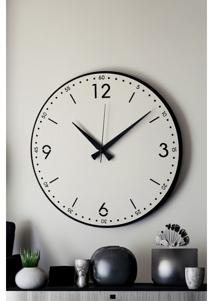 Dekoratif Yeni Modern Rasalhague Ahşap Duvar Saati 48cm