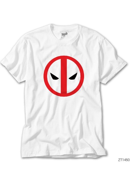Deadpool Cutted Beyaz T-Shirt