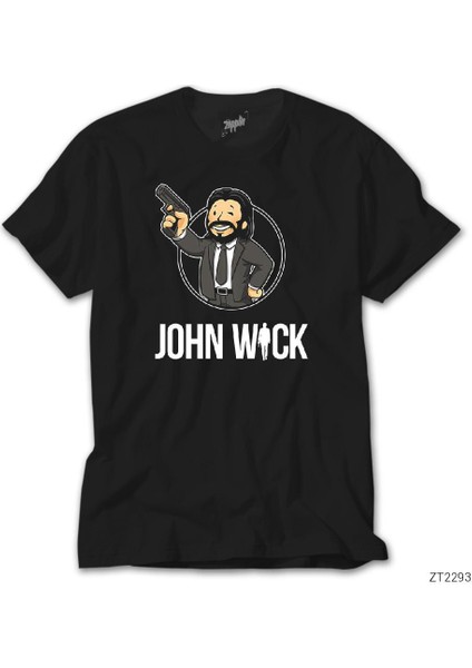 John Wick Cartoon Siyah T-Shirt