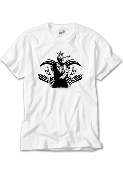 Tupac King Man Beyaz T-Shirt