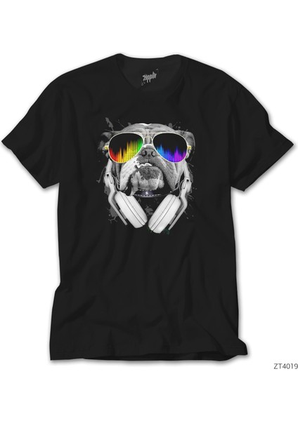 Bulldog Dj Siyah Tişört