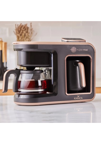 5 In 1 Konuşan Cam Demlikli Kahve ve Çay Makinesi