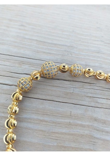 Kadınlar için 22 ayar altın kaplama zarif ve parlak bileklik, pirinç materyal fırsatları