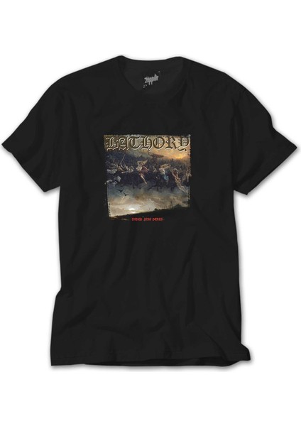 Bathory Blood Fire Death Siyah T-Shirt