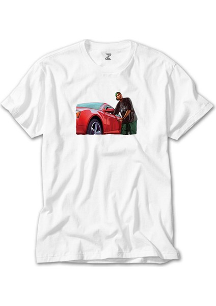 Gta Car Thief Man Beyaz T-Shirt