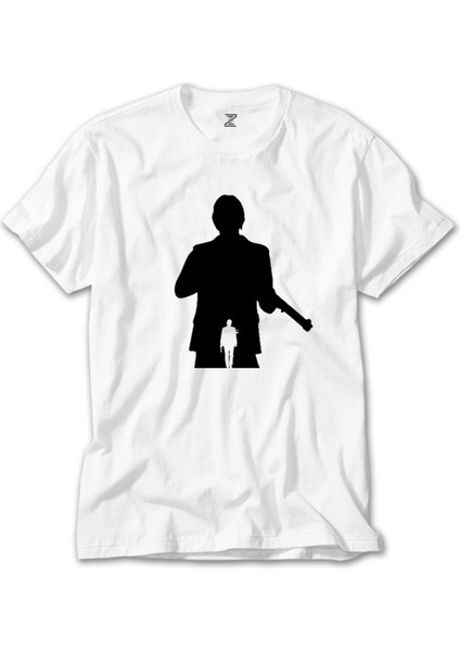 John Wick Chapter 4 Black And White Beyaz T-Shirt
