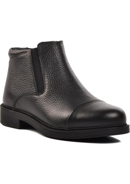 250047 Siyah Floter Içi Kürklü Deri Erkek Bot