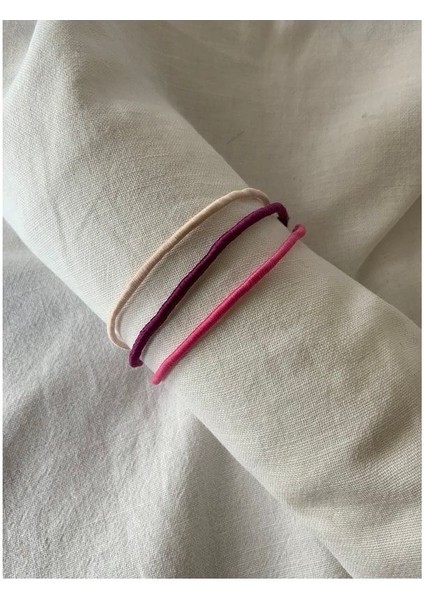 6'lı Renkli Deri İp Bileklik Seti, Pembe ve Mavi Tonlar fiyatları