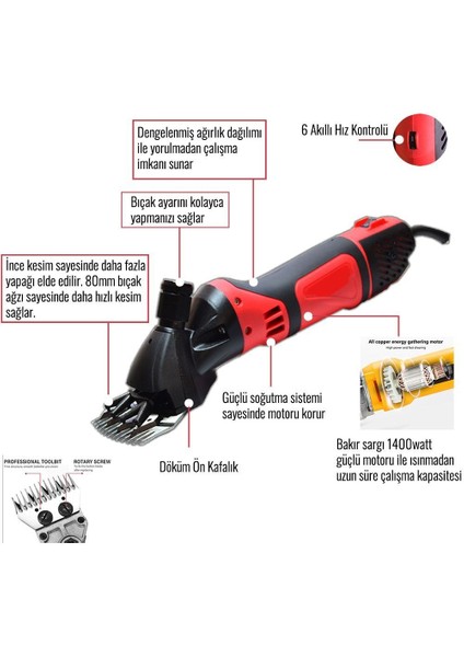 Professional Koyun Keçi Kırkma Makinesi (Profesyonel) PH-EA019