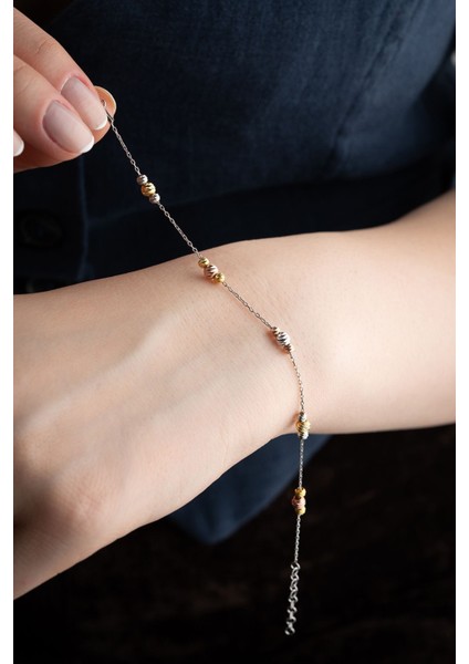 925 Ayar Gümüş Minik Dorika Toplu Bileklik, Zarif ve Şık Takı Seçeneği