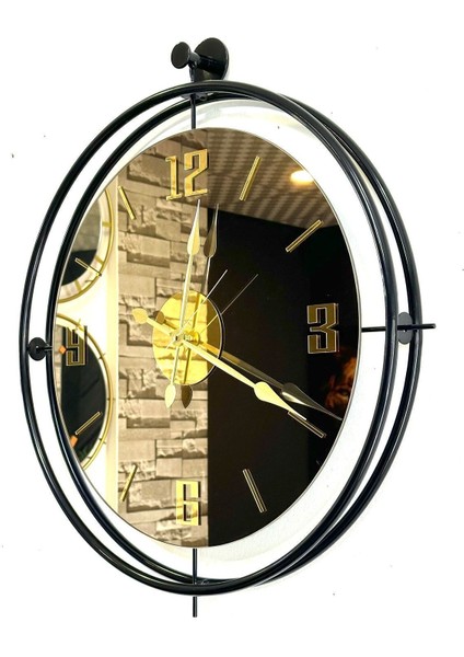 Duvar Saati Tinatti Black Bronz Aynalı Duvar Saati