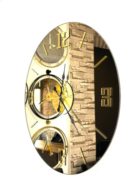 Duvar Saati Bronz Aynalı 48 Cm Duvar Saati fırsatları