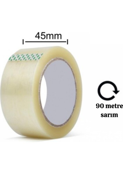 Koli Bandı Şeffaf 45 mm x 100 Metre 6 Adet