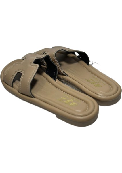 Günlük Ev Terliği Deri H Model Yumuşak Tabanlı Dış Mekan Terliği fırsatları