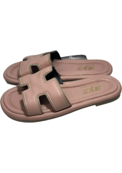 Günlük Ev Terliği Deri H Model Yumuşak Tabanlı Dış Mekan Terliği modelleri